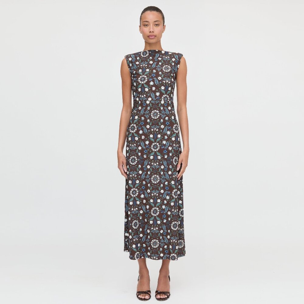 Hill House Home The Sloane Dress - Chocolate Swedish Floral